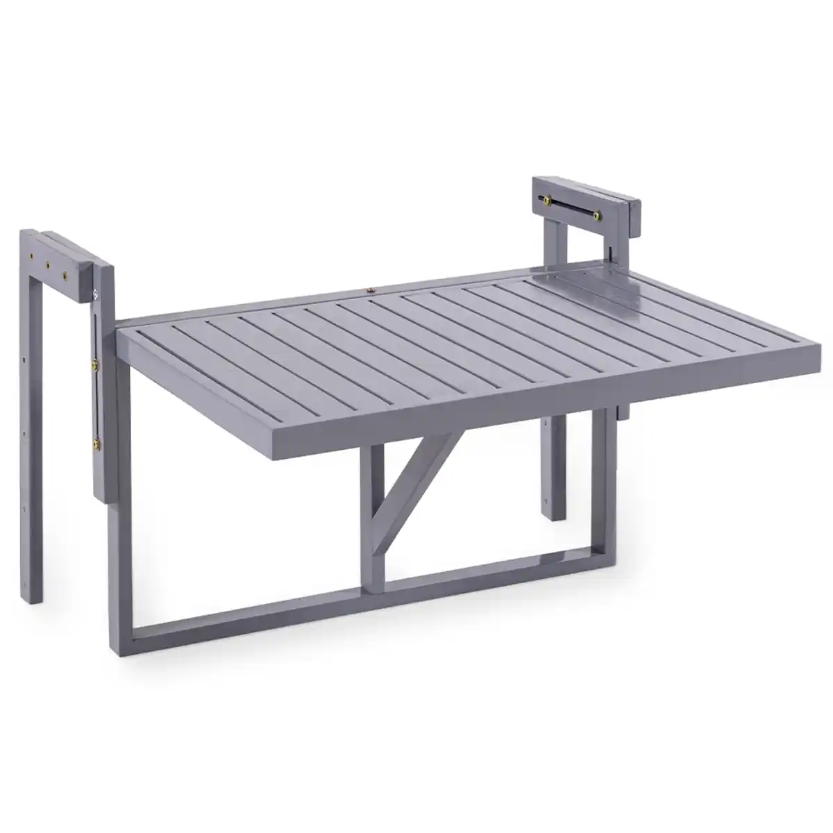 Bild 1 von Klappbarer Balkon-Hängetisch aus FSC Akazienholz, ca. 64 x 76 x 51 cm – Hellgrau