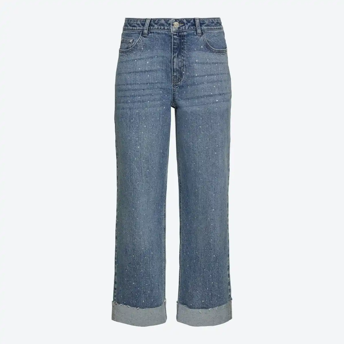 Bild 3 von Damen-Capri-Jeans mit Strasssteinen