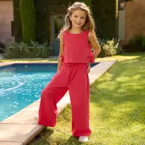 Kinder-Mädchen-Set aus Baumwolle, 2-teilig