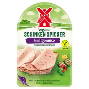 RÜGENWALDER MÜHLE Veganer Schinken Spicker 80 g, Grillgemüse