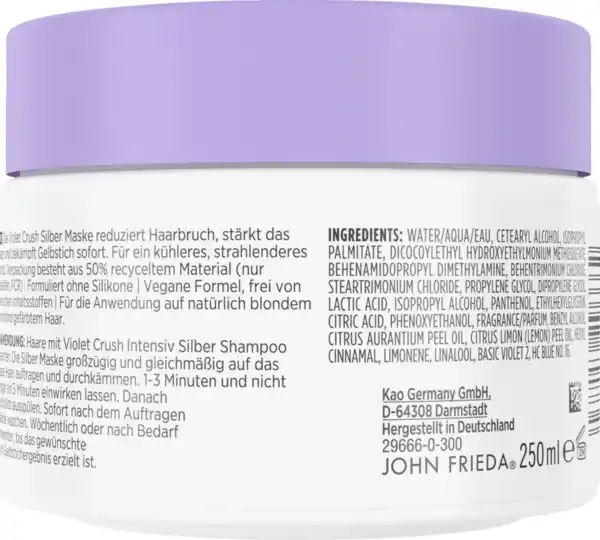 Bild 2 von JOHN FRIEDA John Frieda Violet Crush Silber Maske 250ml, 250 ml