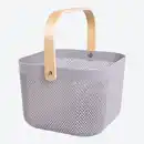 Bild 2 von Aufbewahrungskorb mit Bambusgriff, ca. 24x25,5x17,5 cm