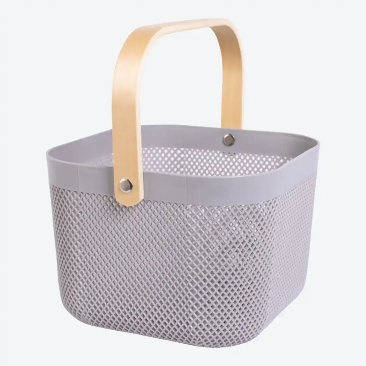 Bild 2 von Aufbewahrungskorb mit Bambusgriff, ca. 24x25,5x17,5 cm