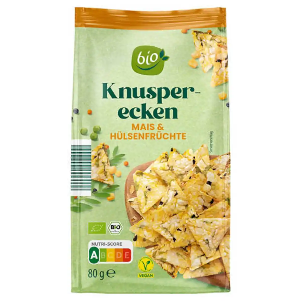 Bild 1 von GUT BIO Bio Knusperecken 80 g, Mais Hülsenfrüchte