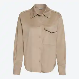 Damen-Bluse in Veloursleder-Optik