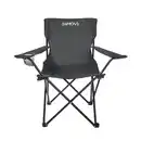Bild 1 von Campingstuhl Faltstuhl, schwarz, Getränkehalter Tragetasche Outdoor, faltbar max. 100kg