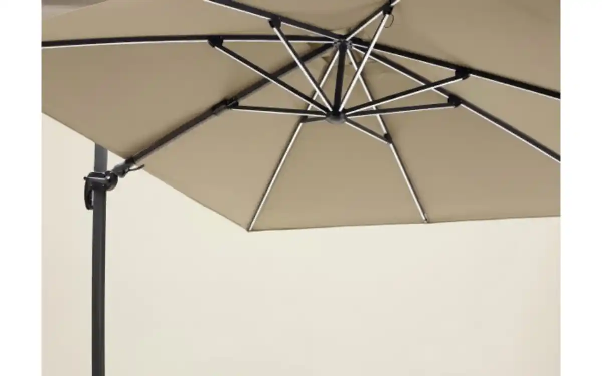 Bild 3 von Sonnenschirm, beige, 300 x 256 cm, inkl. LED Solarbeleuchtung