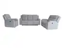 Bild 1 von 3tlg. Relaxsofa-Set aus Chenille - Hellgrau