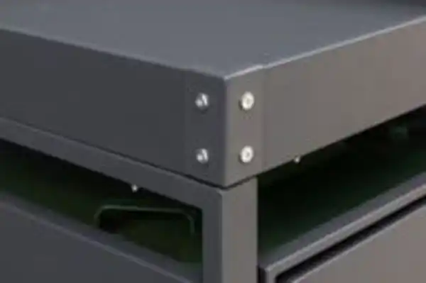 Bild 3 von 3er Mülltonnenverkleidung mit Pflanzdach aus Edelstahl, ca. 196 x 80 x 124 cm - Anthrazit