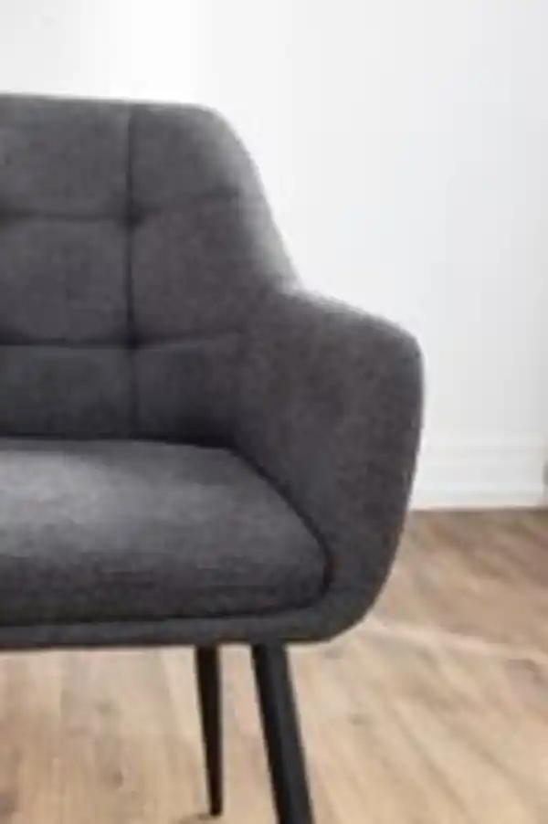 Bild 4 von 2er-Set Esszimmerstuhl, gepolstert aus Samtbezug, ca. 61 x 59 x 84,5 cm - Anthrazit