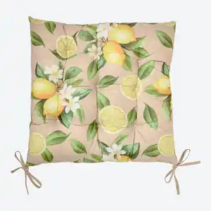 Stuhlkissen mit Bindebändern, ca. 45x45 cm