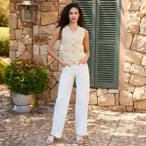 Damen-Jeans mit weitem Bein