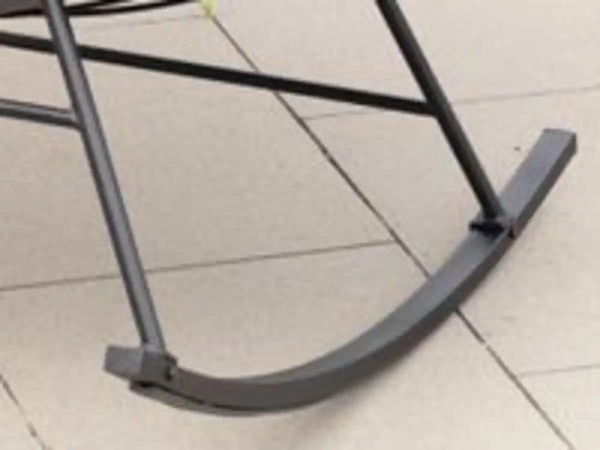 Bild 4 von Schaukelstuhl aus Stahl mit Kissen, ca. 100 x 95 x 84 cm – Anthrazit