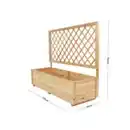 Bild 3 von Pflanzkasten mit Rankgitter aus Kiefernholz, ca. 128 x 44 x 104 cm