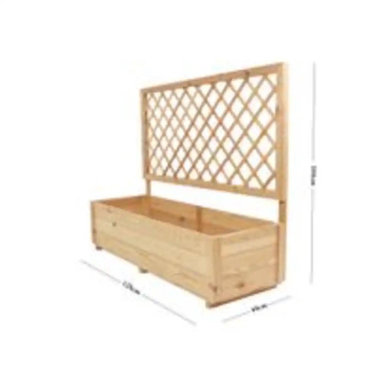 Bild 3 von Pflanzkasten mit Rankgitter aus Kiefernholz, ca. 128 x 44 x 104 cm