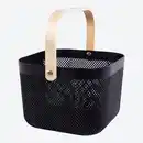 Bild 3 von Aufbewahrungskorb mit Bambusgriff, ca. 24x25,5x17,5 cm