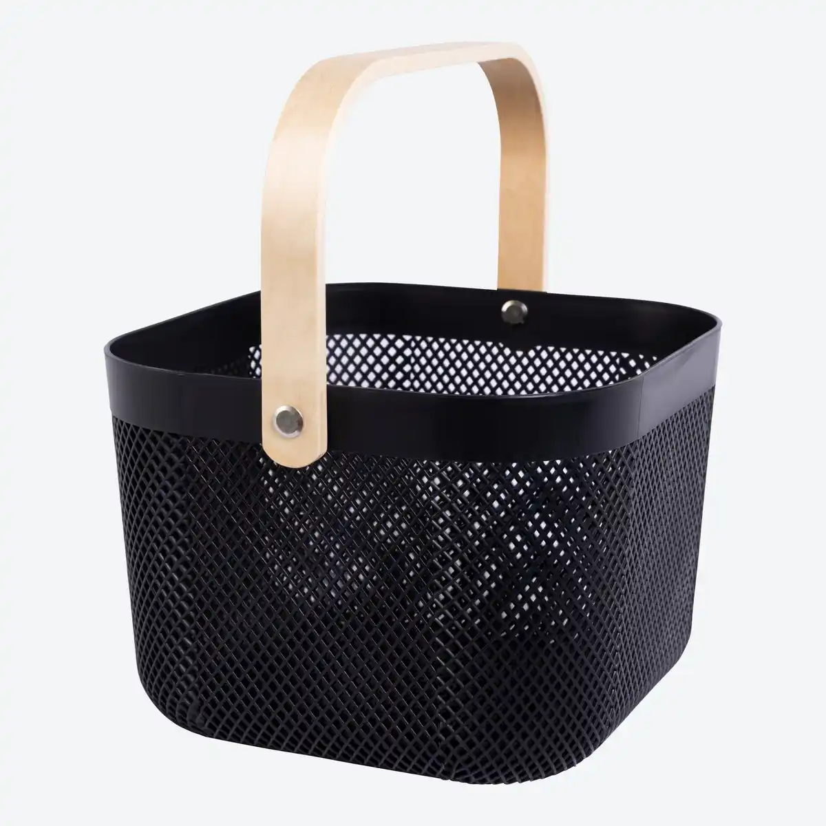 Bild 3 von Aufbewahrungskorb mit Bambusgriff, ca. 24x25,5x17,5 cm