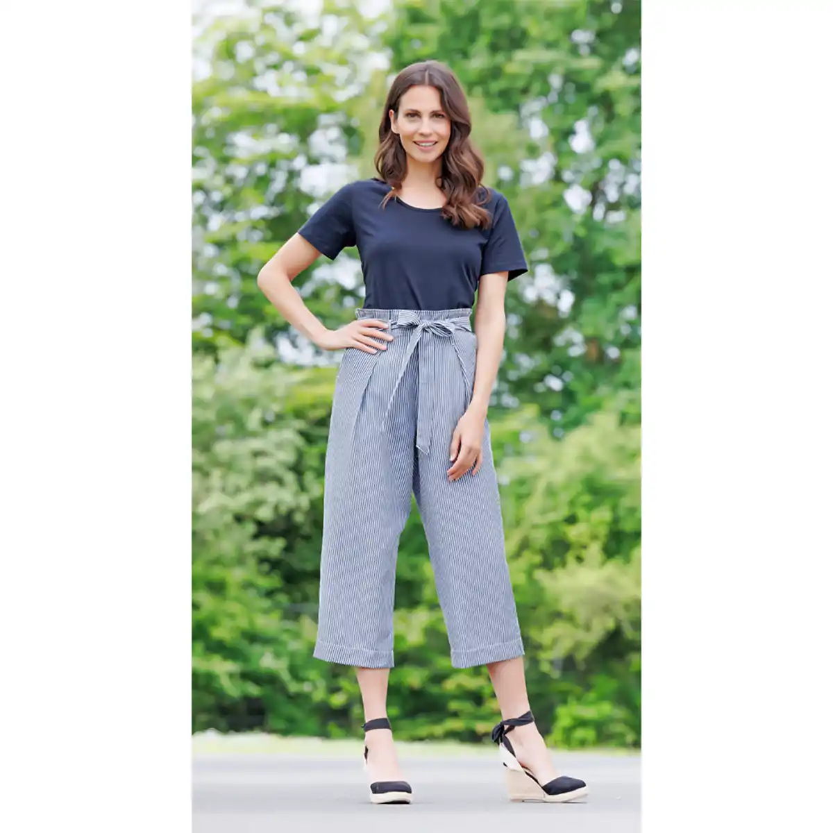 Bild 4 von Seersucker-Hose mit Gürtel