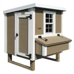 Hühnerstall Mitte EZ Chicken Home  1,68 m²  Beige hergestellt in EU