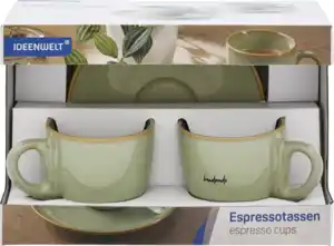 IDEENWELT Espressotassen 2er-Set grün