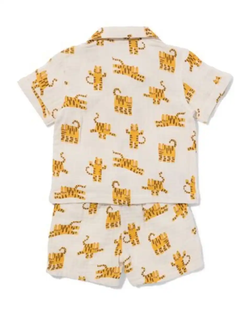 Bild 2 von Baby-Bekleidungsset, bequeme Passform, Musselin, Tiger ecru