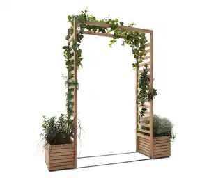 Rosenbogen mit Pflanzkästen