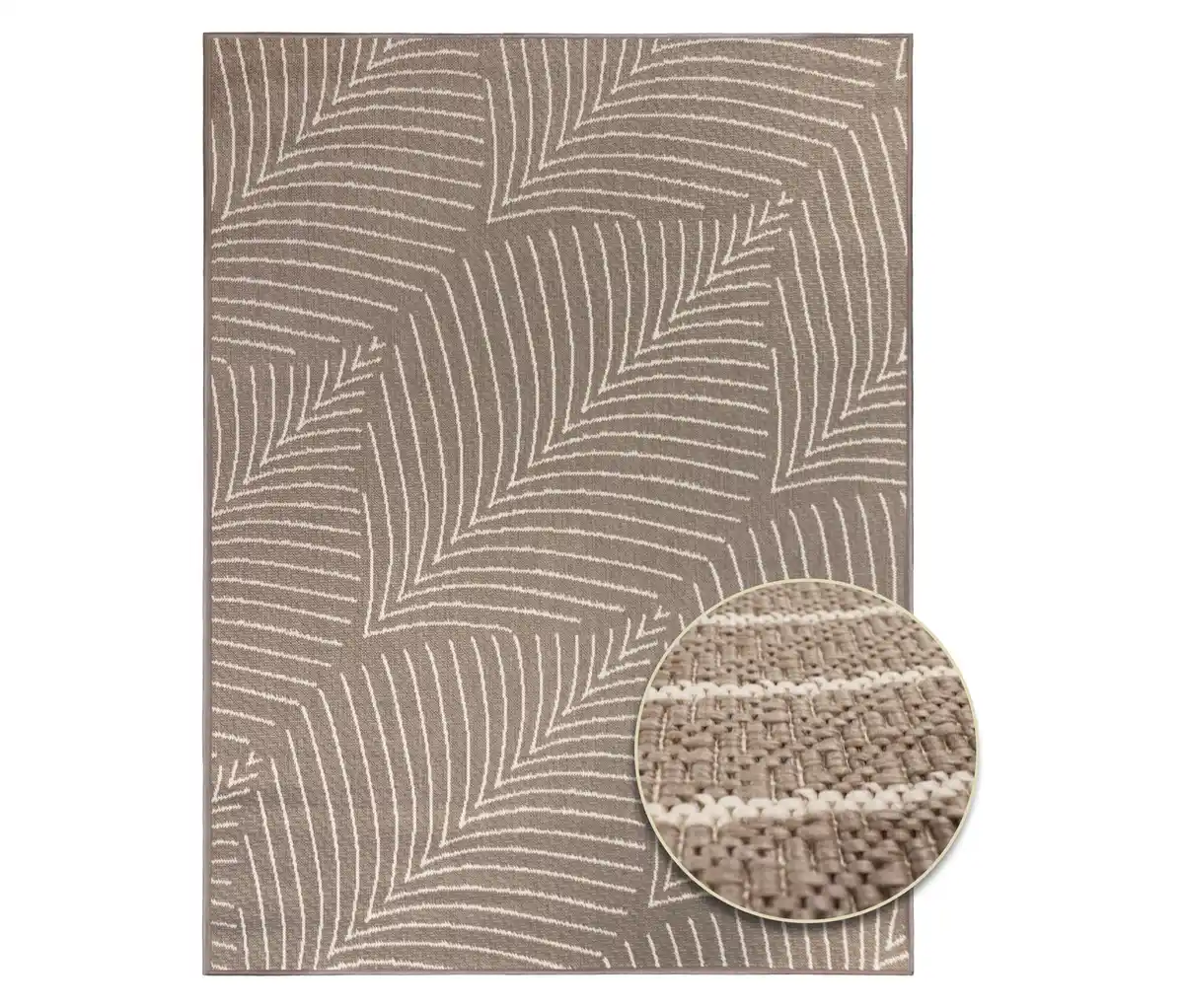 Bild 1 von Primaflor Outdoor-Wende-Teppich »Leaves«, taupe, 80 x 140 cm