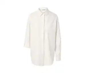 Lange Leinenbluse, weiß