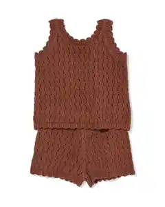 Babykleidungsset gehäkelt braun