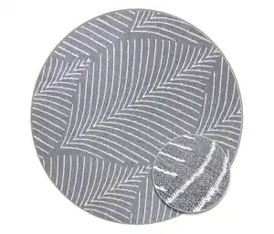 Primaflor Outdoor-Wende-Teppich »Leaves«, grau, Ø 160 cm