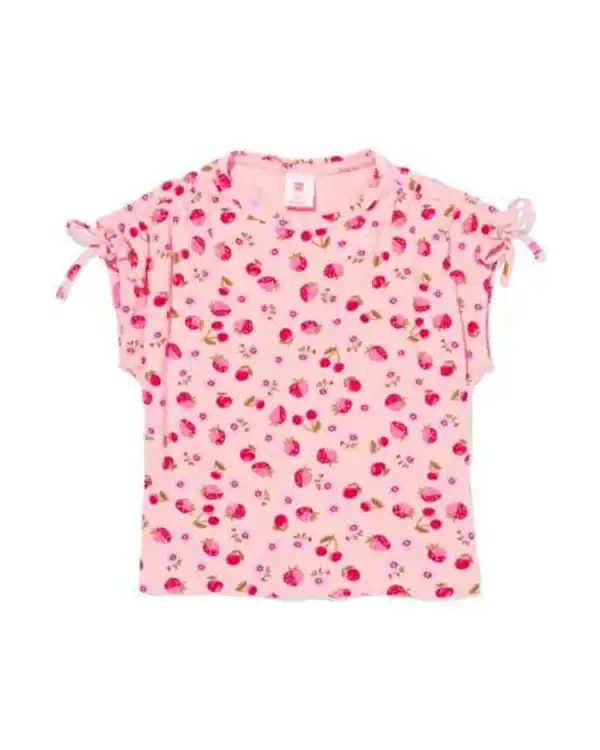 Bild 2 von Kinder-T-Shirt, gerippt, Erdbeere rosa