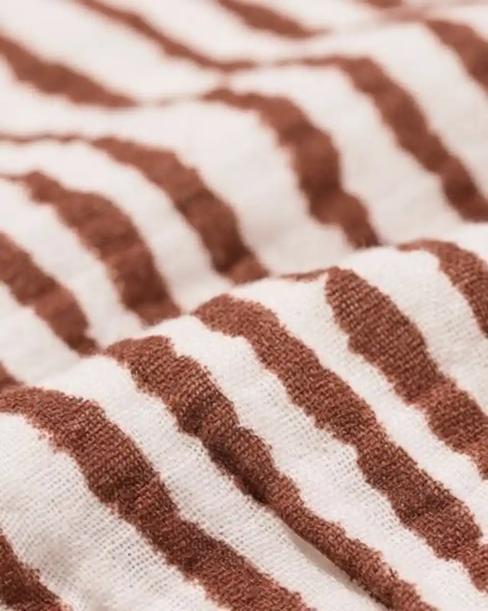 Bild 3 von Baby-Bekleidungsset, Musselin, gestreift braun