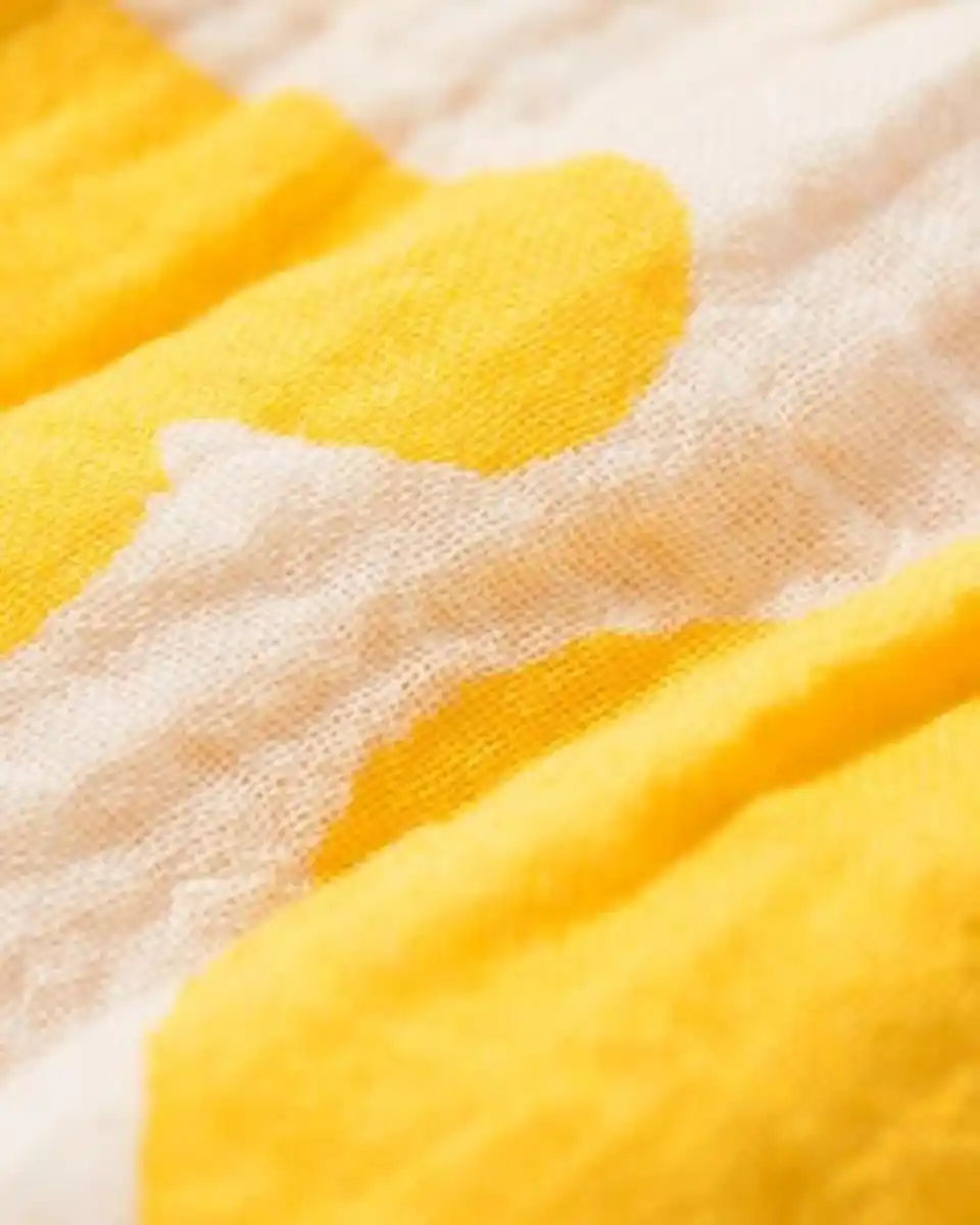 Bild 3 von Baby-Kleid, A-Linie, Musselin, Blumen gelb