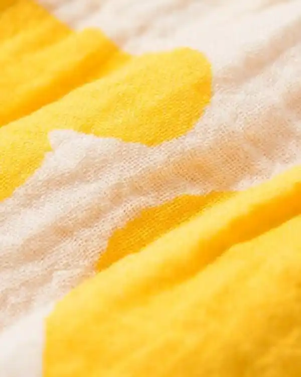 Bild 3 von Baby-Kleid, A-Linie, Musselin, Blumen gelb