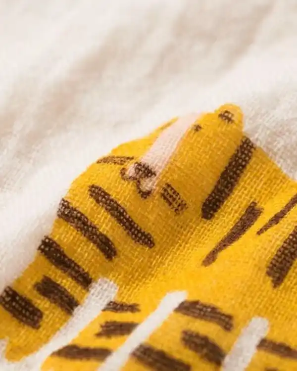 Bild 3 von Baby-Bekleidungsset, bequeme Passform, Musselin, Tiger ecru