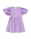 Bild 2 von Kinderkleid in A-Linie, gerippt violett