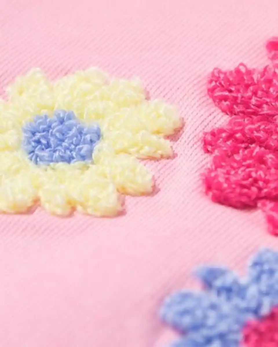 Bild 2 von Babypullover aus Sweatstoff mit Blumen rosa