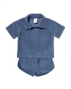 Baby-Bekleidungsset, bequeme Passform, Frottee blau