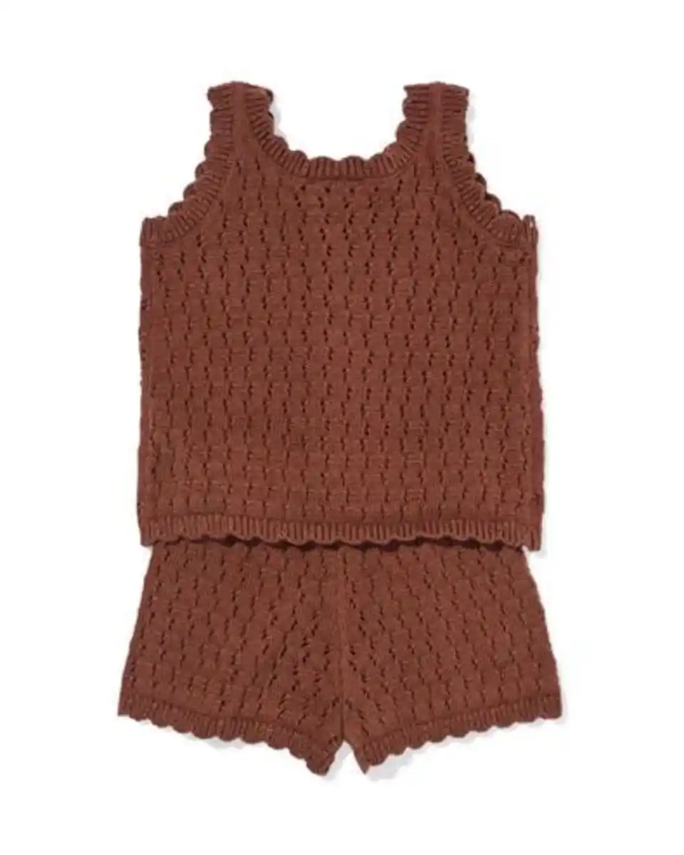 Bild 2 von Babykleidungsset gehäkelt braun