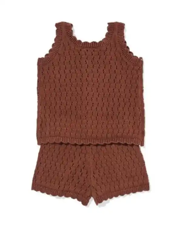 Bild 2 von Babykleidungsset gehäkelt braun