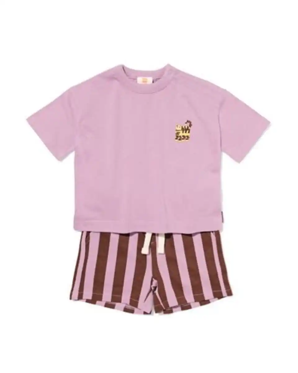 Bild 1 von Baby-Bekleidungsset, bequeme Passform, gestreift violett