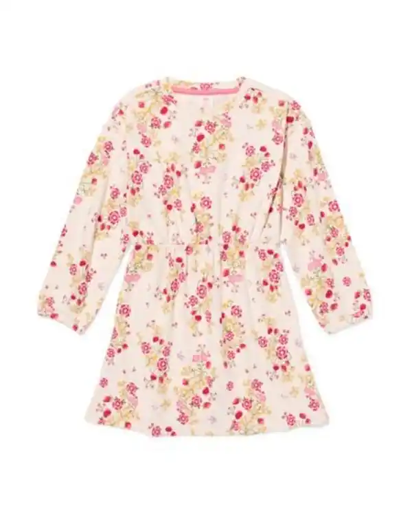 Bild 2 von Kinderkleid gerippt mit Blumen ecru