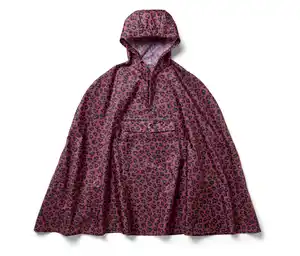 Kinder-Regenponcho, rosa mit Alloverprint