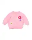 Bild 1 von Babypullover aus Sweatstoff mit Blumen rosa