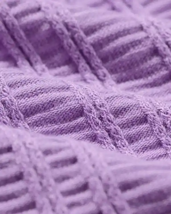 Bild 3 von Kinderkleid in A-Linie, gerippt violett