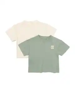 Baby-T-Shirts aus Jersey – 2 Stück ecru