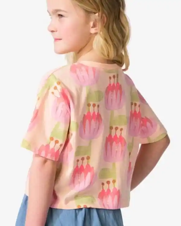 Bild 4 von Kinder-T-Shirt, Jersey, geblümt hellrosa