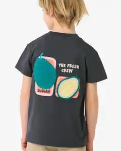 Kinder-T-Shirt, Früchte dunkelgrau