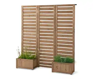 Flexibler Paravent mit Pflanzkästen