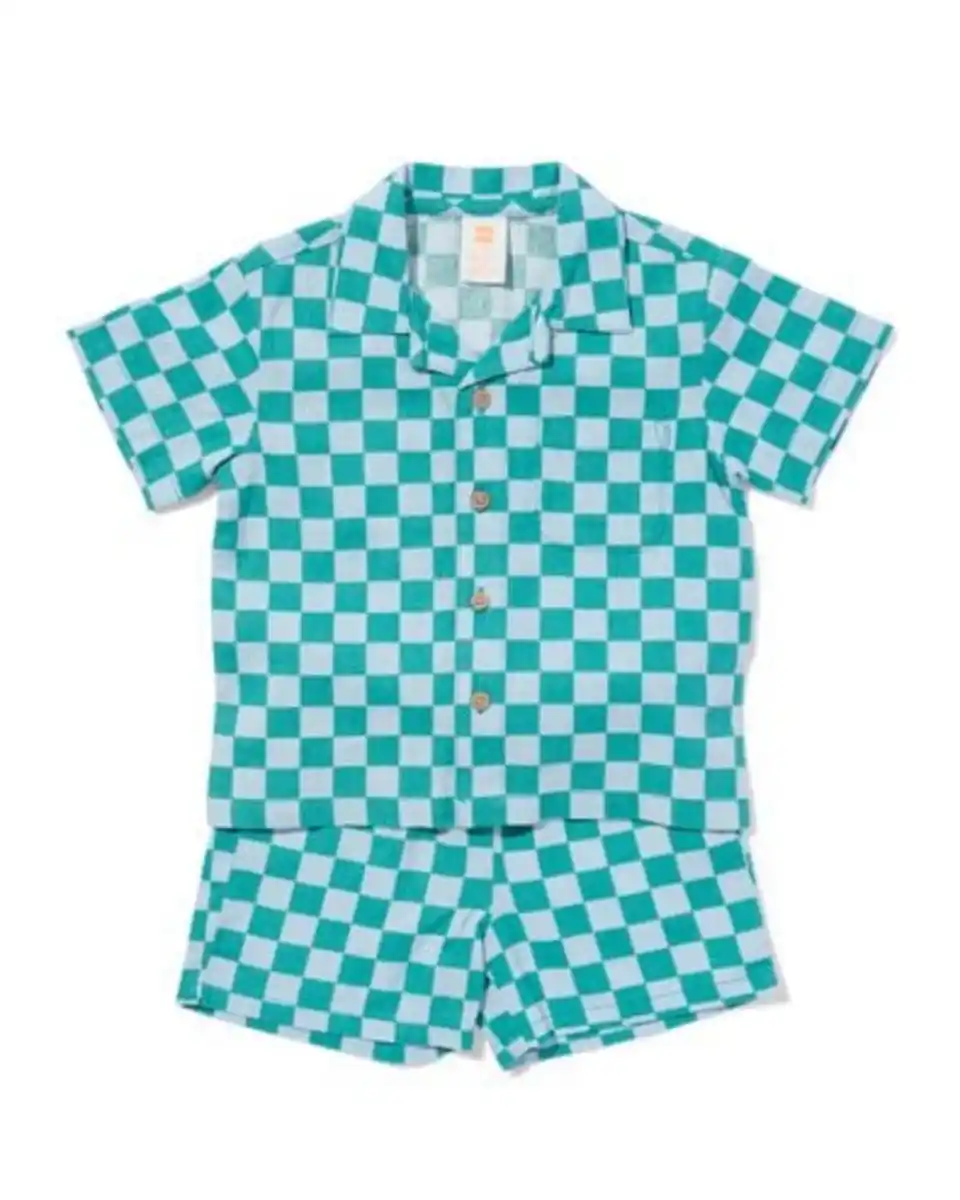 Bild 1 von Baby-Bekleidungsset, bequeme Passform, kariert blau